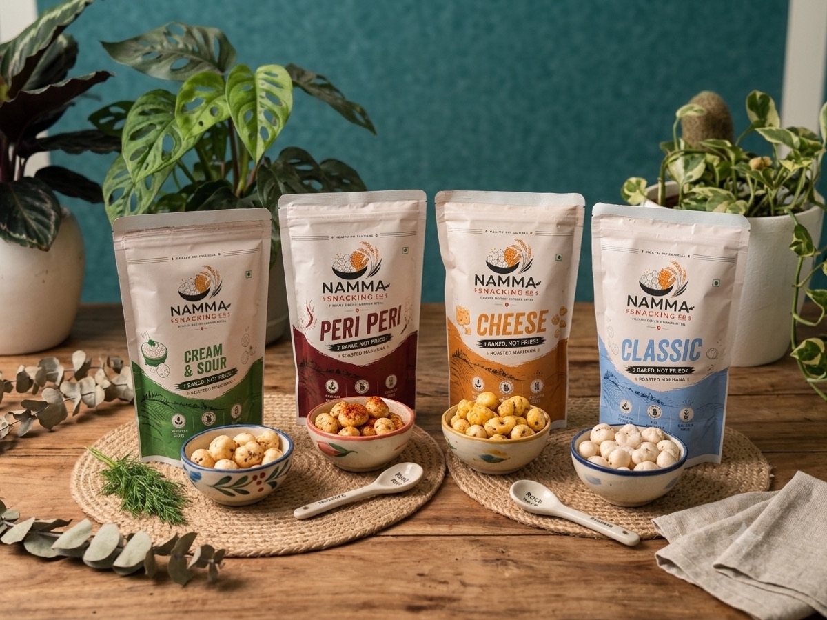 Namma roasted makhana: cream & sour, peri peri, cheese and classic